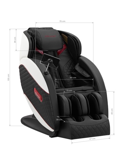 Sedia da massaggio Sakura Standard 801 nero/rosso