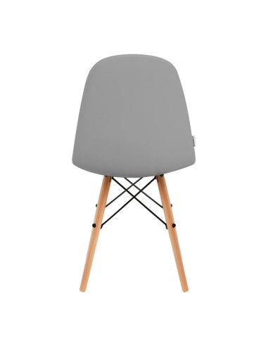 4Rico Sedia scandinava QS-185 ecopelle grigio