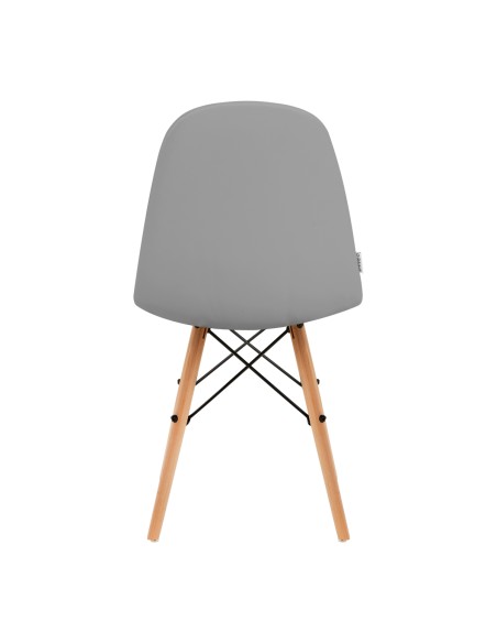 4Rico Sedia scandinava QS-185 ecopelle grigio