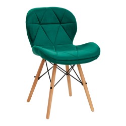 4Rico Sedia scandinava QS-186 velluto verde