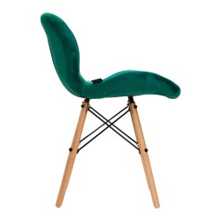 4Rico Sedia scandinava QS-186 velluto verde 2
