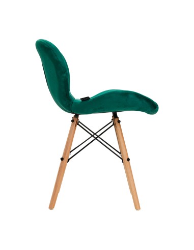 4Rico Sedia scandinava QS-186 velluto verde