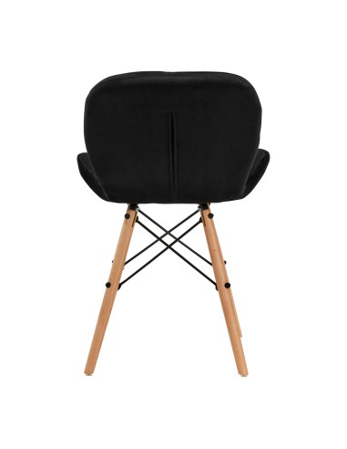 4Rico Sedia scandinava QS-186 velluto nero