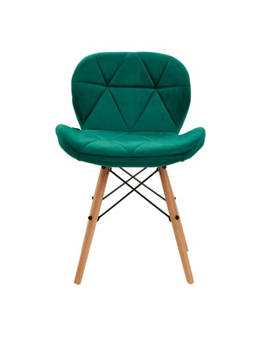 4Rico Sedia scandinava QS-186 velluto verde
