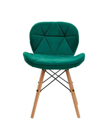 4Rico Sedia scandinava QS-186 velluto verde
