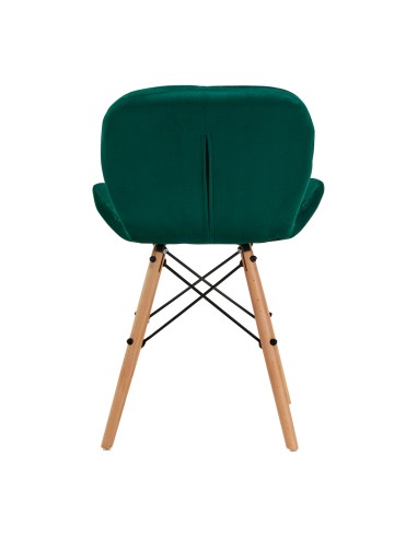 4Rico Sedia scandinava QS-186 velluto verde