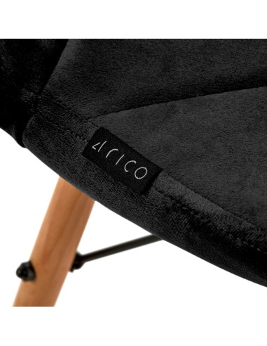 4Rico Sedia scandinava QS-186 velluto nero