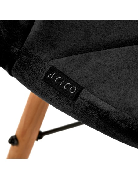 4Rico Sedia scandinava QS-186 velluto nero