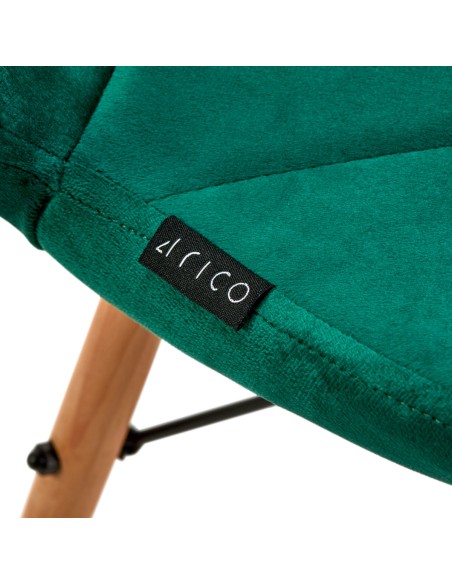 4Rico Sedia scandinava QS-186 velluto verde