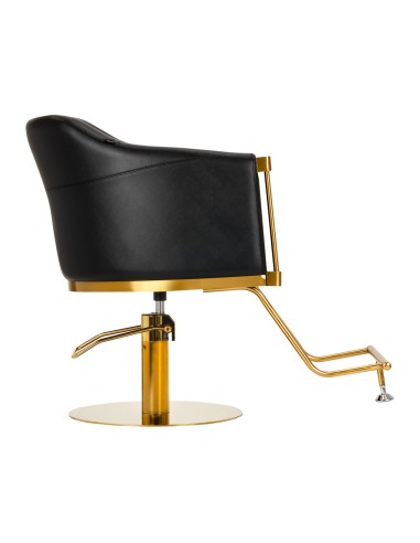 Sedia da parrucchiere Gabbiano Burgos oro nero
