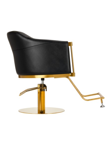 Sedia da parrucchiere Gabbiano Burgos oro nero