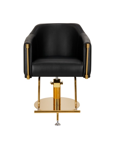 Sedia da parrucchiere Gabbiano Burgos oro nero