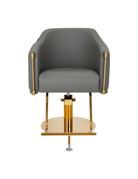 Poltrona per parrucchieri Gabbiano Burgos grigio oro