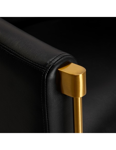 Sedia da parrucchiere Gabbiano Burgos oro nero