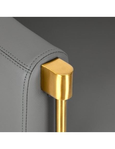 Poltrona per parrucchieri Gabbiano Burgos grigio oro