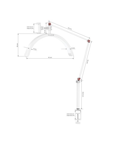 Lampada da tavolo per trattamenti Glow MX3 bianco