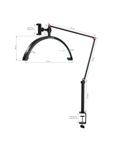 Lampada da tavolo per trattamenti Glow MX3 nero