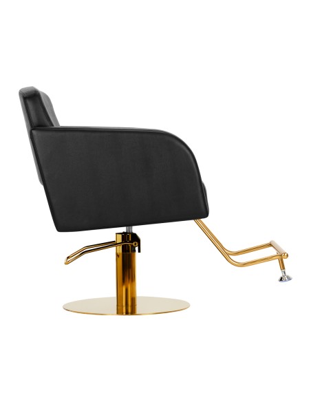 Poltrona da parrucchiere Gabbiano Torino oro nero