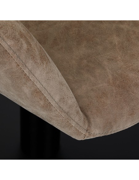 Poltrona da parrucchiere Gabbiano Morena moderna marrone antico