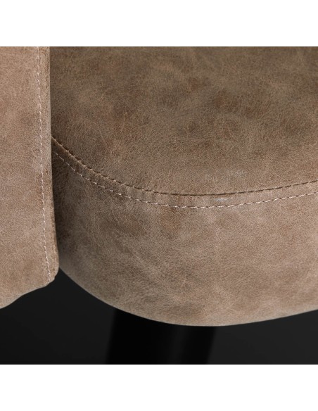 Poltrona da parrucchiere Gabbiano Modena square old brown