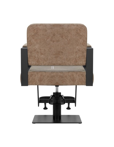 Poltrona da parrucchiere Gabbiano Modena marrone antico