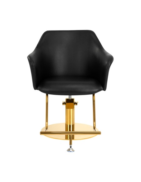 Poltrona per parrucchieri Gabbiano Marbella oro nero
