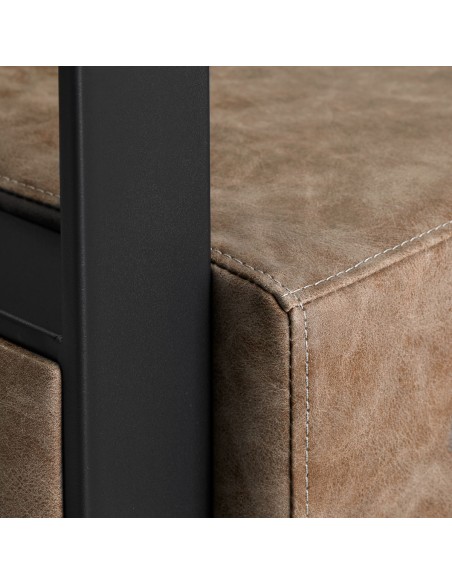 Poltrona da parrucchiere Gabbiano Modena marrone antico