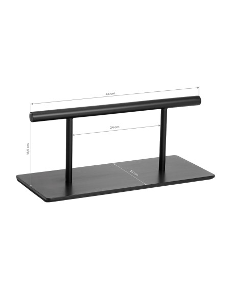 Gabbiano poggiapiedi da barbiere L008B nero