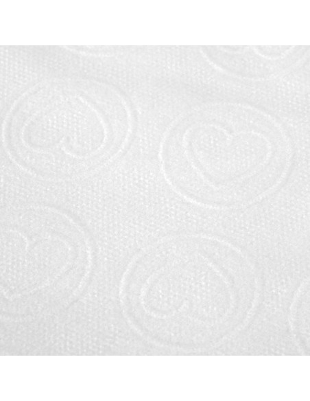 Imbragature monouso per il trattamento 20 pz. 70 x 40 cm cuori bianchi 