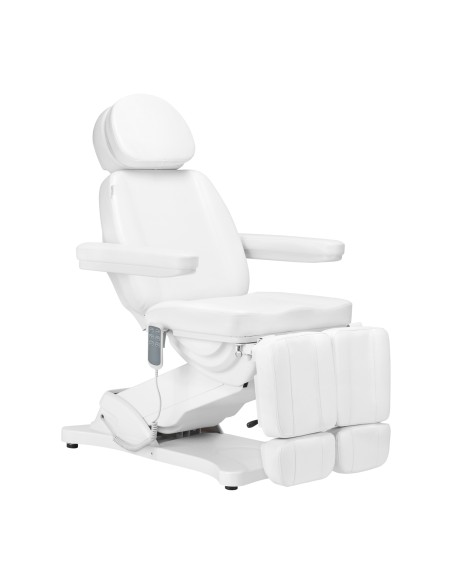 Sedia cosmetica elettrica SILLON CLASSIC 3 motori con culla per pedicure bianco