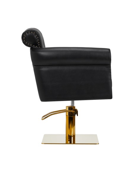 Poltrona da parrucchiere Gabbiano Berlino oro nero 