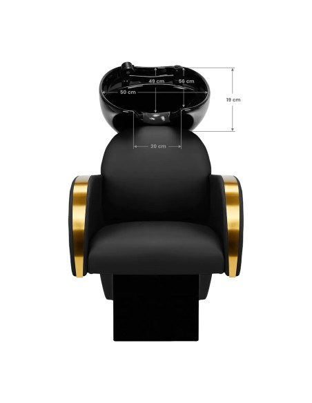 Gabbiano lavatesta per parrucchieri Malaga oro nero