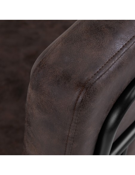 Poltrona da parrucchiere Gabbiano Katania Loft Old Leather marrone scuro