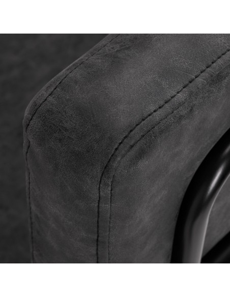 Gabbiano poltrona da parrucchiere Katania Loft Old Leather nero