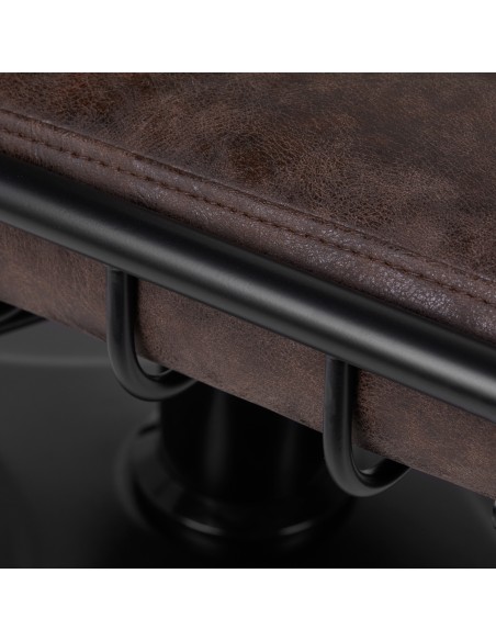 Poltrona da parrucchiere Gabbiano Katania Loft Old Leather marrone scuro