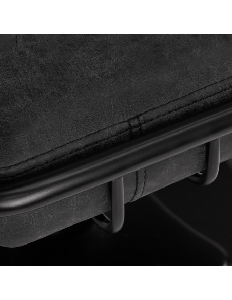 Gabbiano poltrona da parrucchiere Katania Loft Old Leather nero