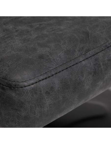 Gabbiano poltrona da parrucchiere Katania Loft Old Leather nero