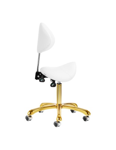 Giovanni 1004 sgabello cosmetico bianco oro