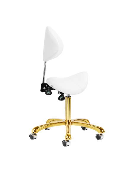 Giovanni 1004 sgabello cosmetico bianco oro