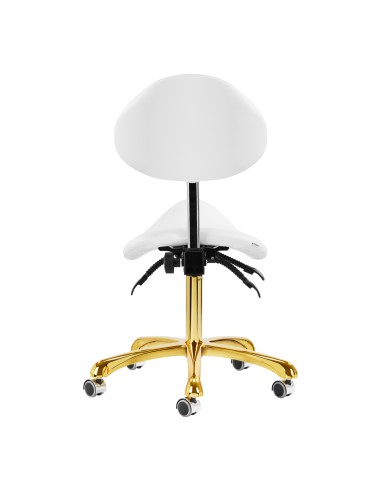 Giovanni 1004 sgabello cosmetico bianco oro