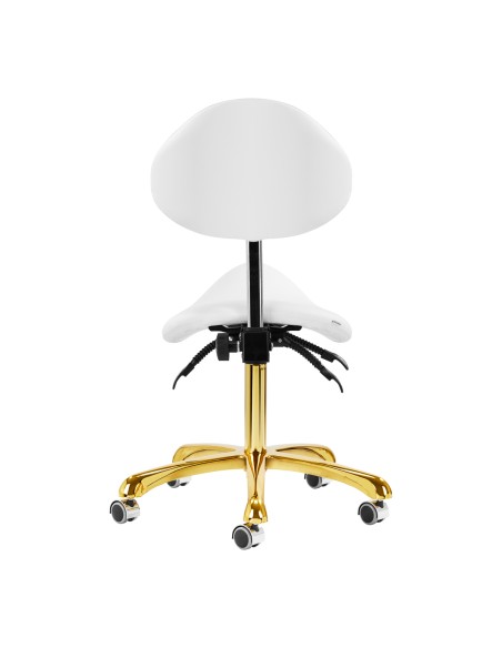 Giovanni 1004 sgabello cosmetico bianco oro