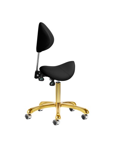 Giovanni 1004 sgabello cosmetico oro nero