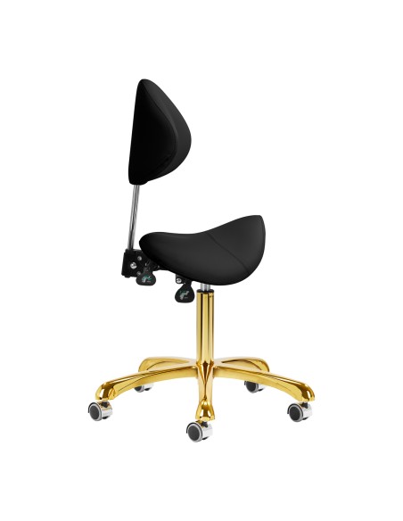 Giovanni 1004 sgabello cosmetico oro nero