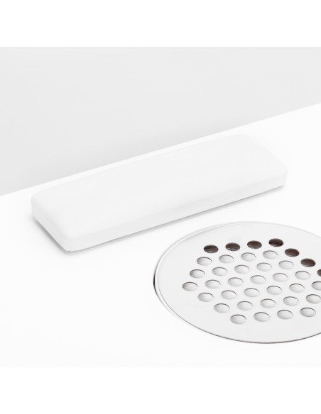 Scrivania cosmetica 312 con assorbitore di cassette bianco a sinistra