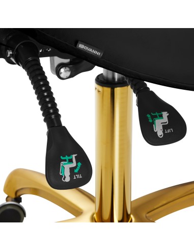 Giovanni 1004 sgabello cosmetico oro nero