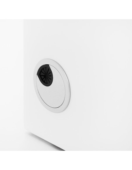 Scrivania cosmetica 312 con assorbitore di cassette bianco a sinistra