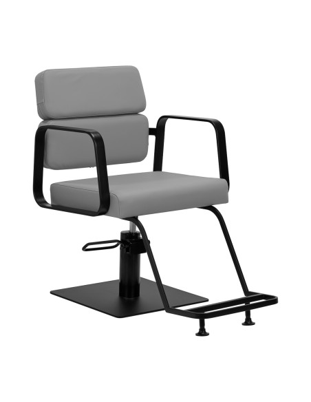 Poltrona da parrucchiere Gabbiano Porto nera e grigia