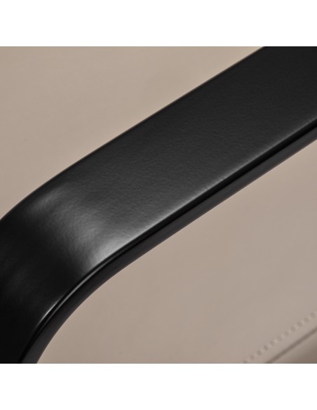 Poltrona da parrucchiere Gabbiano Porto nera e beige