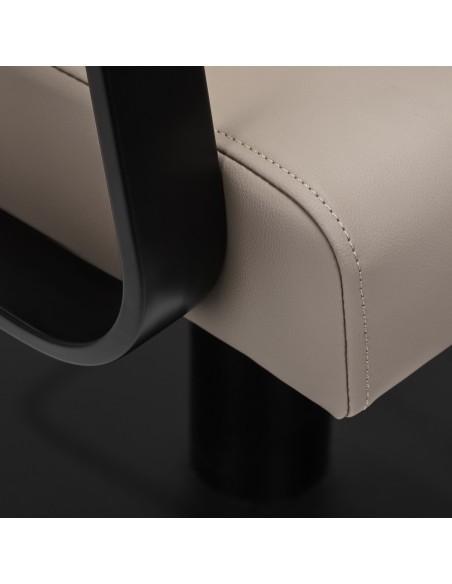 Poltrona da parrucchiere Gabbiano Porto nera e beige