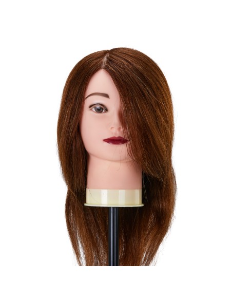 Testa di formazione per parrucchieri Gabbiano WZ1 capelli naturali, colore 4H, lunghezza 16"".